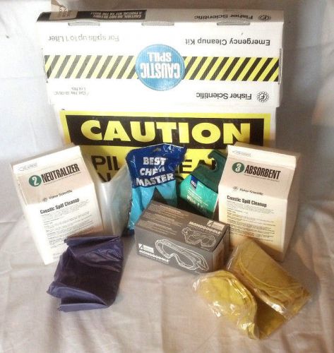 Fisher Scientific Caustic Solvent Lab Emergency Spill Kits 18-061C
