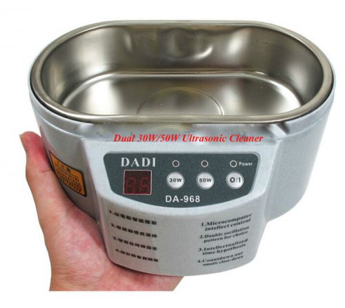 220v 600ml stainless steel dual 30w/50w ultrasonic cleaner with display for sale