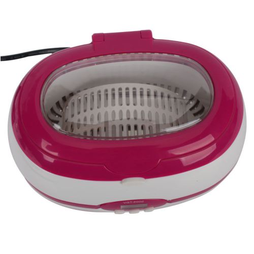 New Digital Ultrasonic Cleaner w/Timer Heater 600ML USA Y-02 Rose Color
