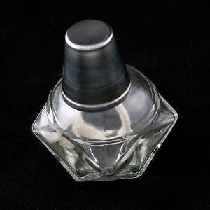 Glass alcohol burner w brass cap angular for pouring for sale