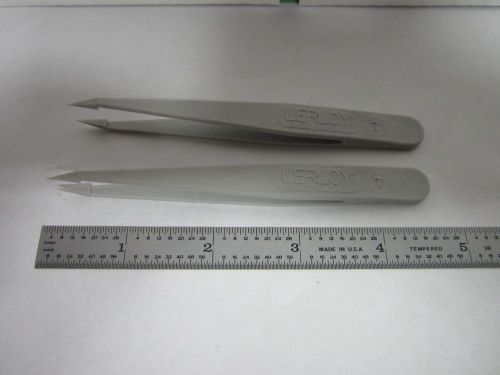 Lot 2 ea lerloy plastic fine tweezers for lab or optics as is bin#l4-26 for sale