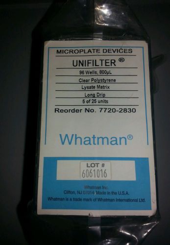 Qty 5 Whatman Unifilter Microplate 96 Well 800ul Long Drip 7700-2830