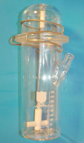 VINTAGE 1000 ML BELLCO LABORATORY GLASS WITH STIRRER, SIDE ARM, 1L CLAMP TOP