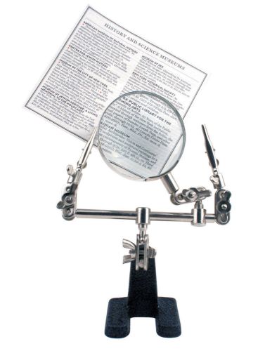 Little helper magnifying glass w/weighted base &amp;  clips magnifier for sale