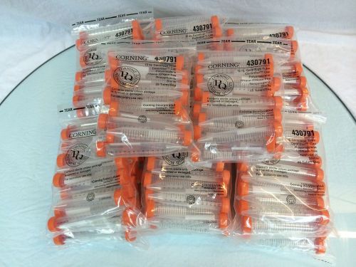 Lot of 14 bags of 25 corning 15ml sterile conical centrifuge tubes centristar for sale