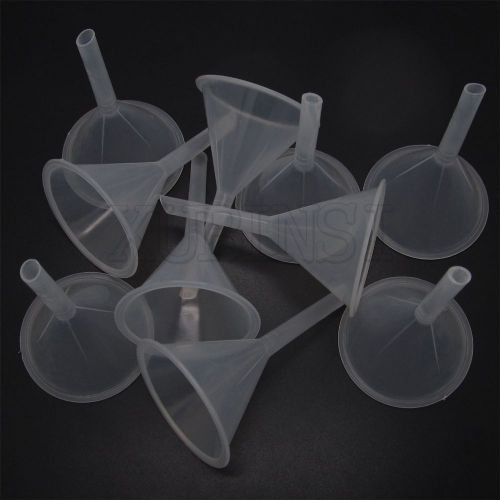Lot of 10 Plastic Deconsolidator Mini Funnels for Perfume Liquids Small Funnel
