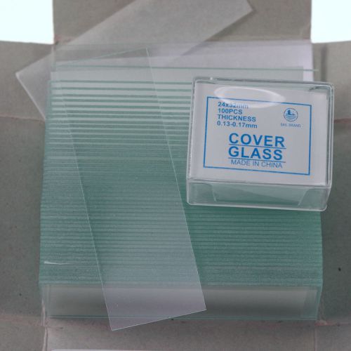 microscope slides clear x50 &amp; cover glass slips 24x32 new x200 free shipping