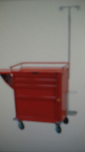Harloff V24-4EMG Red Crash Cart With Emergency Package New In Box