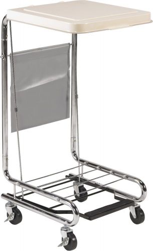 Hamper stand with poly-coated steel lid for sale