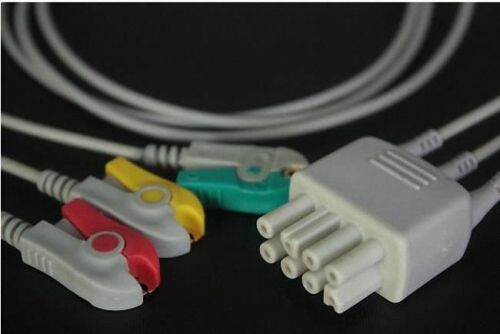 TUV CE Compatible Nihon Kohden ECG leadwires, 3 leads, pinch, IEC,YLH432OL