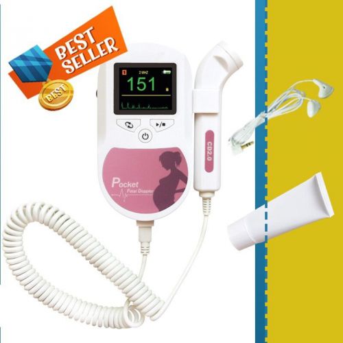 CE Ulrasound Fetal doppler,heart Baby sound Monitor,2MHZ Probe+Free Gel,Earphone