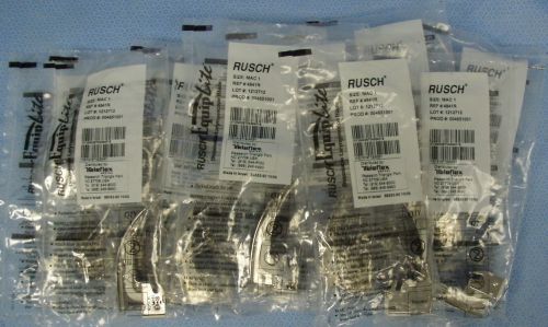12 Rusch Equip-Lite  Metal Disposable Laryngoscope Blades #004651001