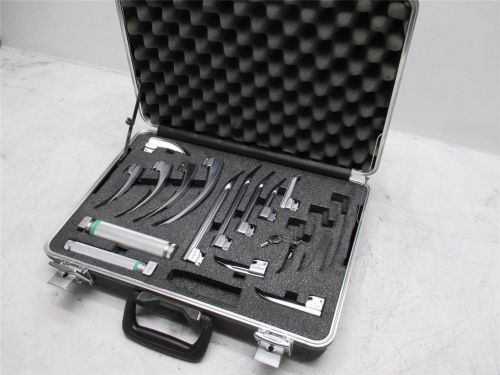 14 Piece Propper Fiber Optic Laryngoscopes Kit in Case