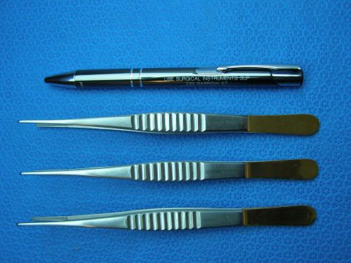 3Unit-Debakey Thoracic Tissue 6&#034; Forcep(Gold Handle),Surgical Instruments
