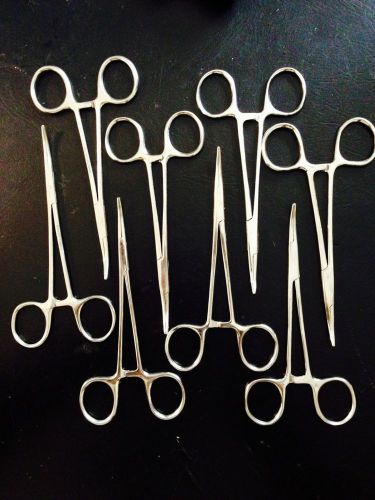Curved Mosquito forceps 5&#034; (8) for the $$ (Hemostats)