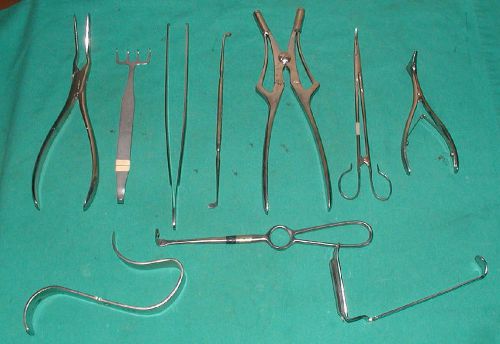 Lot of 10 surgical instruments weck/lorenz/etc hemostat forceps tweezer for sale