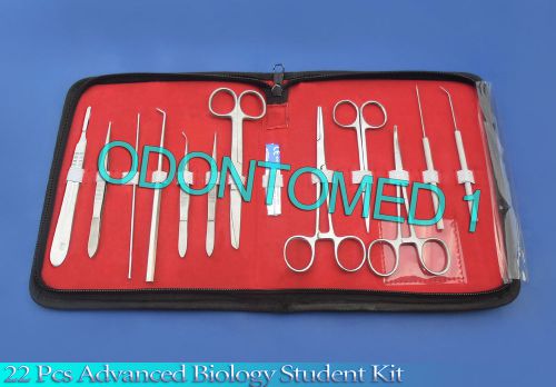 22 pcs biology lab anatomy medical student dissecting kit+ scalpel blades #23 for sale