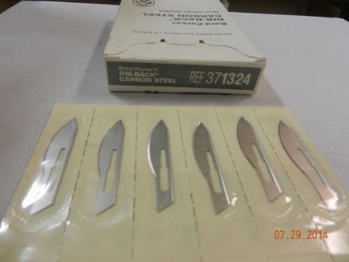 Bard Parker 371324 Blades Carbon Steel Surgical Size 24 NonSterile 150pcs