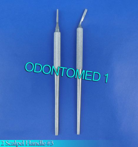 2 O.R Grade Round Special Pattern Scalpel Handle #3 Straight+Curved