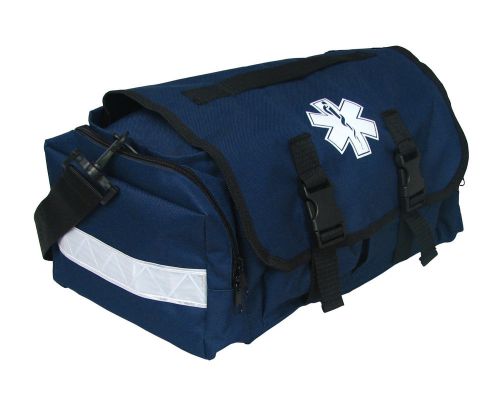 First responder emt paramedic on call trauma bag w/ reflectors- navy 17&#034;x7x10&#034; for sale