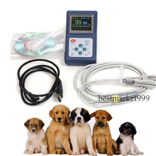 HOT Veterinary Animal Hand-Held Pulse Oximeter With USB PC software CE FDA