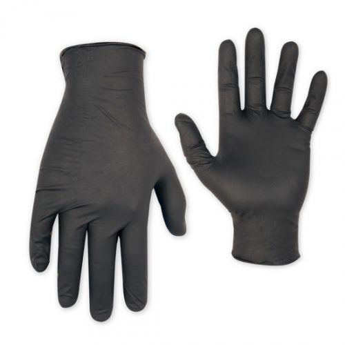 Black nitrile disposable gloves medical grade powder free tattoo m l xl for sale