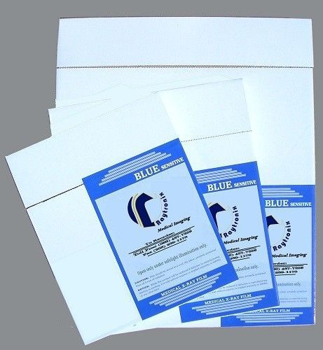 High Speed Blue Medical X-Ray Film - 8&#034; x 10&#034; Box of 100 Sheets