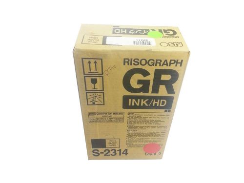 2 Riso S-2314 High Density Black Ink Tubes, Risograph GR 3770 HD Duplicator Ink