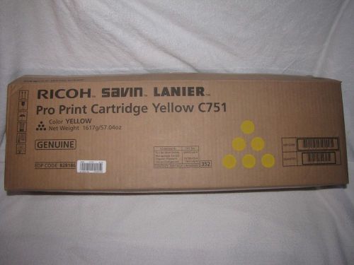 RICOH LANIER PRO SAVIN C651EX C751 C751EX YELLOW 828186 TONER CARTRIDGE - FAST