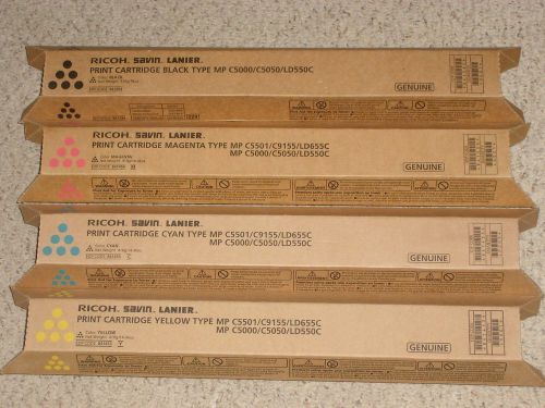 Ricoh Savin Lanier Type MP C5501/C9155/LD655C/C5000/C5050/LD550C Toner Full Set