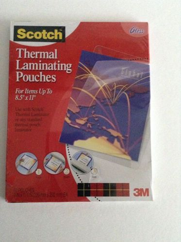 Scotch(TM) Thermal Laminating Pouches, 8.9 Inches x 11.4 Inches, 50 Pouches (TP3