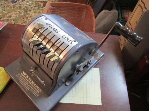 Vintage Paymaster S-1000 Check Machine with key