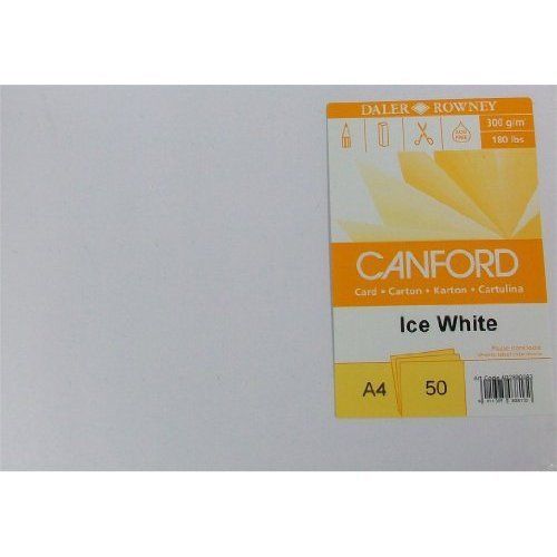 Daler-Rowney Canford A4 Card - Ice White (50 Sheets)