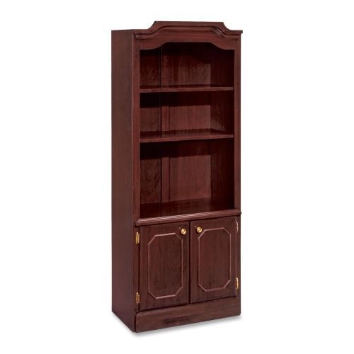 Governor&#039;s Series Bookcase With Doors, Three-Shelf, 30w x 14d x 74h, Mahogany