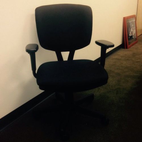 Hon Black Fabric Clerical Computer Desk Chair Mint Condition