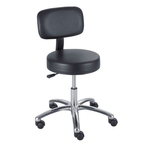 NEW Safco Products Lab Stool with Back, Pneumatic Lift, Black, 3430BL