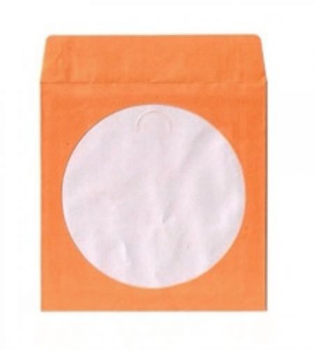 Orange Color Paper CD Sleeves with Window &amp; Flap