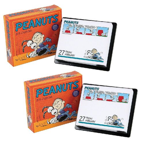 NEW (Set/2) PEANUTS Gang 2015 Page-a-Day Daily Desk Calendar with Bonus Content