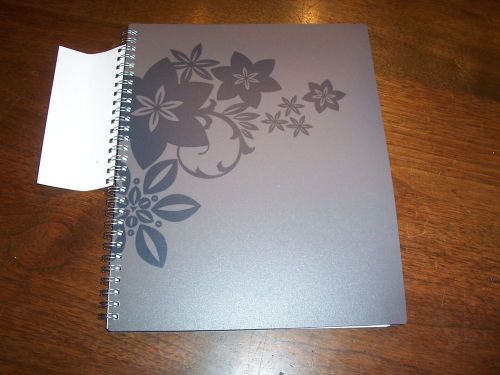 2015 Weekly/Monthly Gray 8x10 spiral &#039;hard&#039; cover Planner pink tabs Calendar