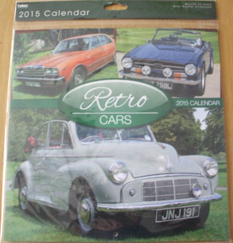 RETRO CARS 2015 MONTH TO VIEW CALENDER
