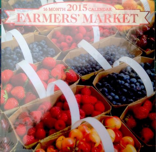 2015 16 Month Farmers Market 12x12  Wall Calendar NEW/SEALED