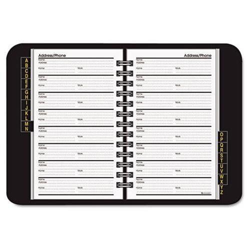 AT-A-GLANCE® Telephone/Address Book, 4-7/8 x 8, Black