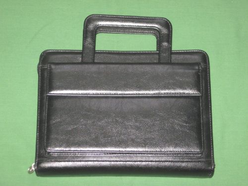 Classic ~ 1&#034; ~ faux-leather franklin covey planner zipper organizer handles 5662 for sale