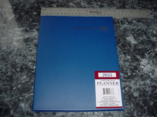 Large Blue 2015 Monthly Daily Planner Appointment Book Student Planner 10&#034;x7.5&#034;