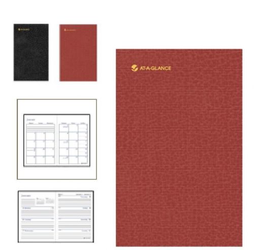 AT-A-GLANCE Fine Diary 2015, Weekly/Monthly, Burgundy (72-01-00) 2 3/4in x4 1/4&#034;