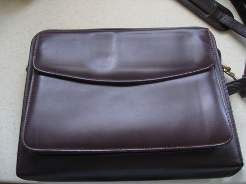 Leather FRANKLIN QUEST Planner/Binder/Purse Compact 1.5&#034; Rings | Maroon  USA