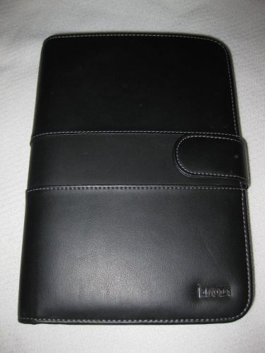 Franklin Covey® DAY ONE Leather Binder 5 1/2&#034; x 8 1/2&#034; Black