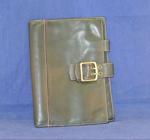 CLASSIC Leather Franklin Covey Wire-bound Planner Cover - BLACK