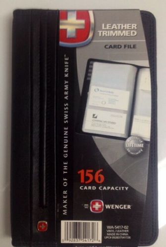 Wenger Monroe Leather Trimmed 156 Card File Executive Accessory WA-5417-02