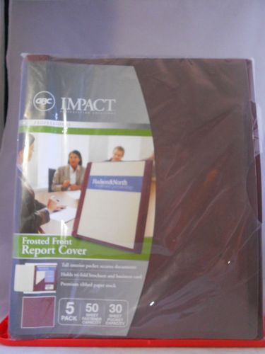 Impact presentation solutions professional frosted front report cover 5 pack for sale